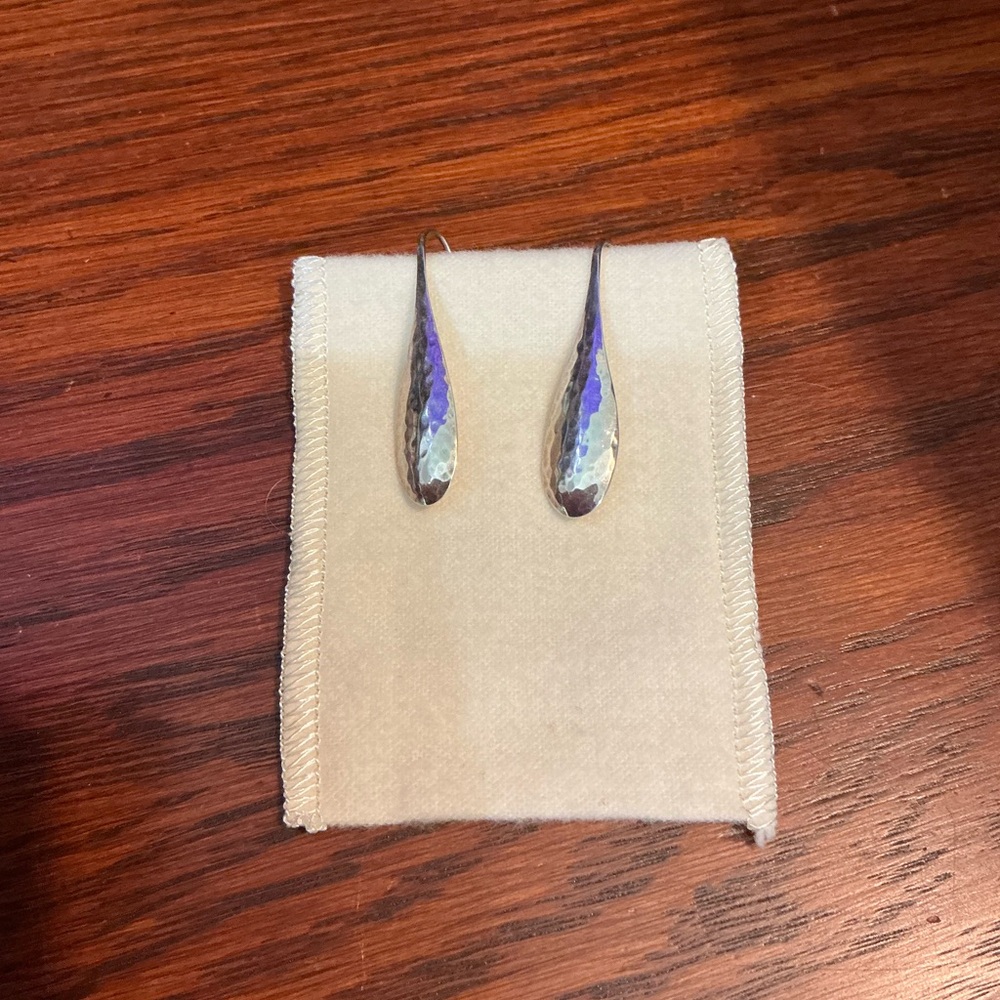 james avery domed Silver Teardrop Earrings (retired)